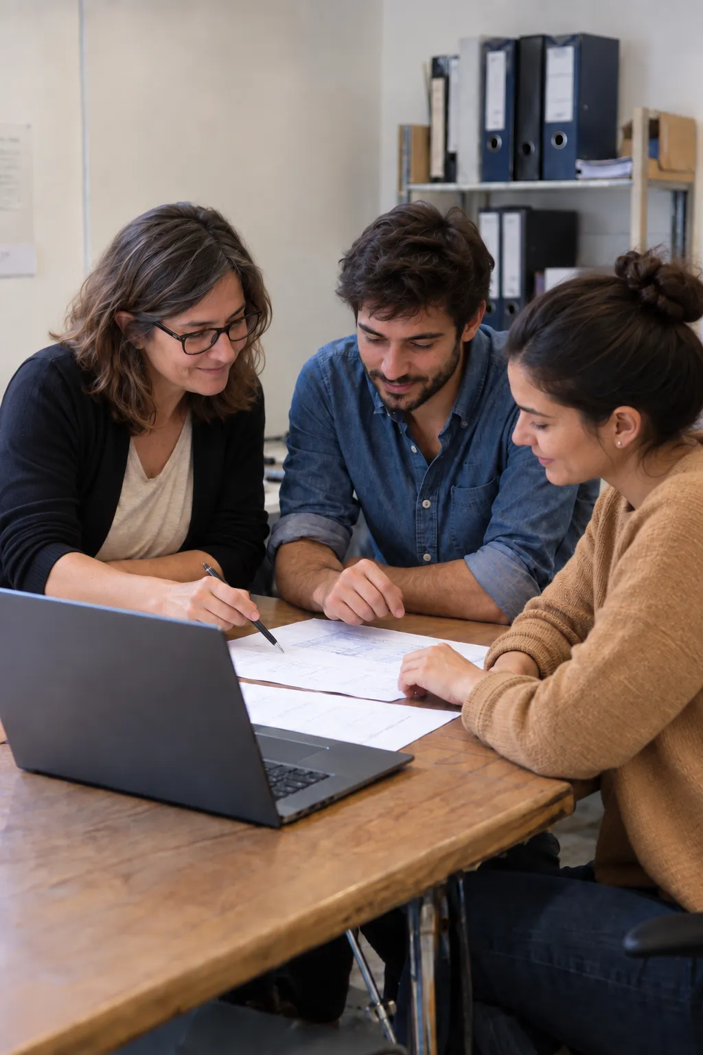 Equipo de Psicomedios trabajando junto a colaboradores de una empresa